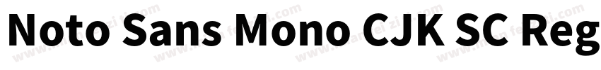 Noto Sans Mono CJK SC Regular字体转换